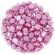 Czech 2-hole Cabochon beads 6mm Alabaster Pastel Pink